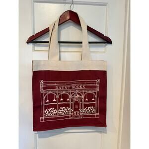 London Daunt Bookstore Canvas Burgundy Tote